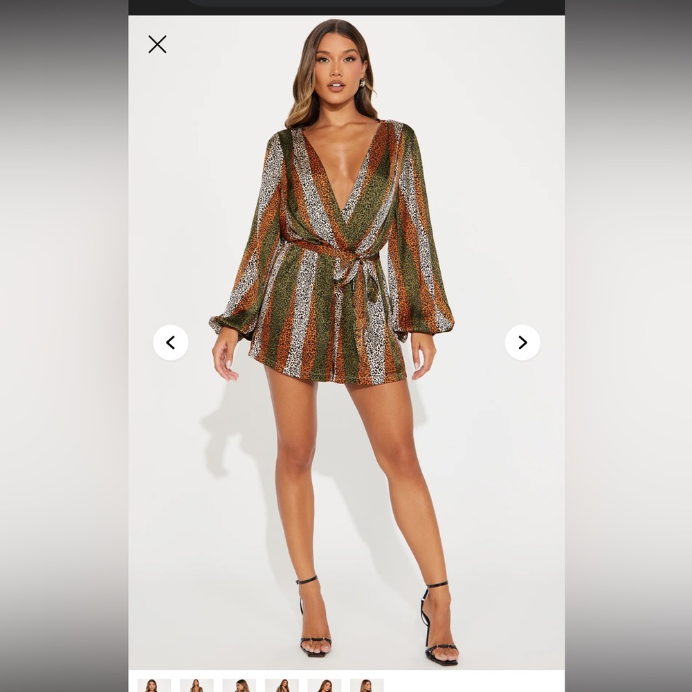 NWT Fashion Nova never tamed romper , size medium